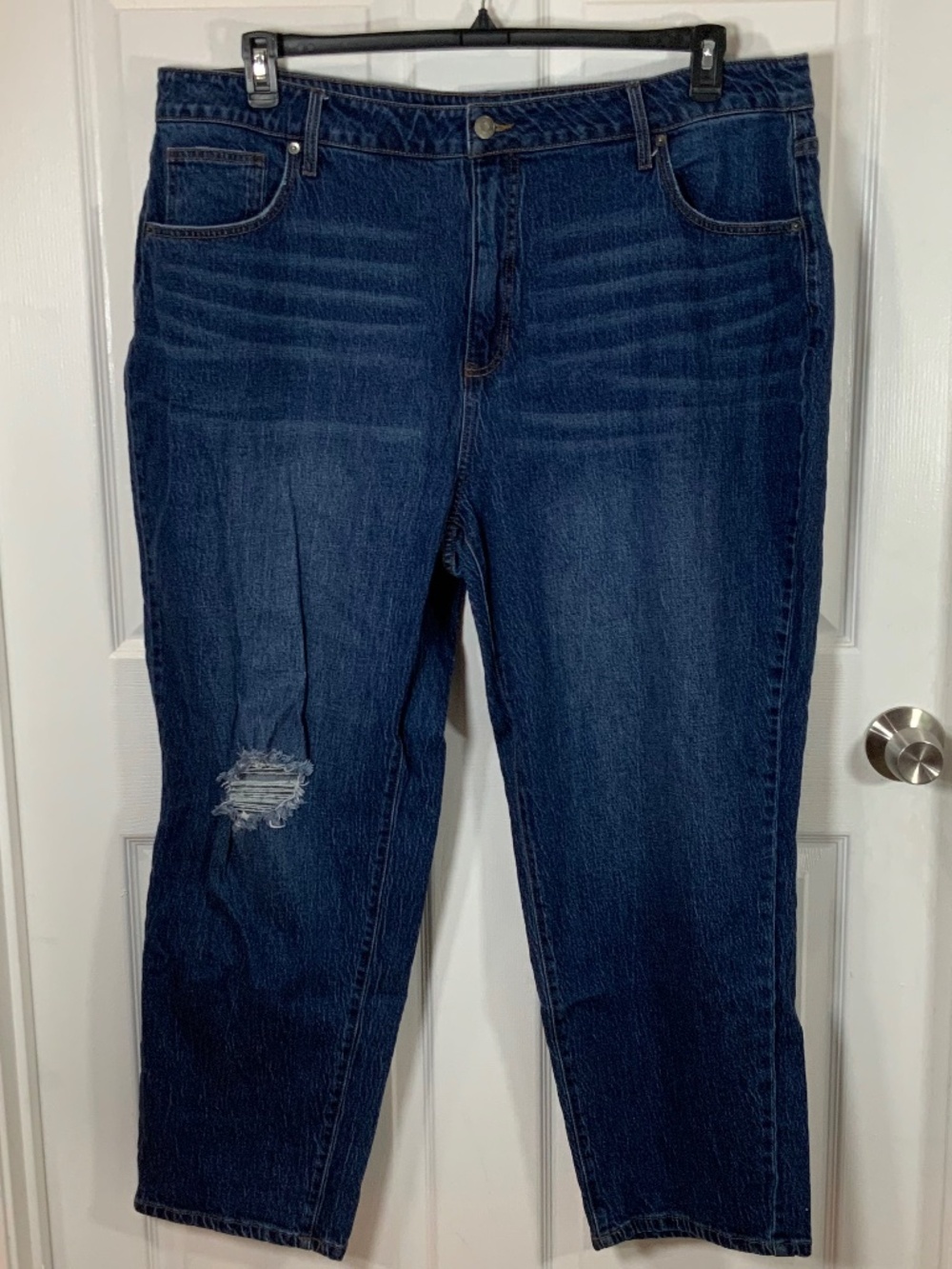 Terra & Sky Boot Leg Distressed Denim Jeans Size 24